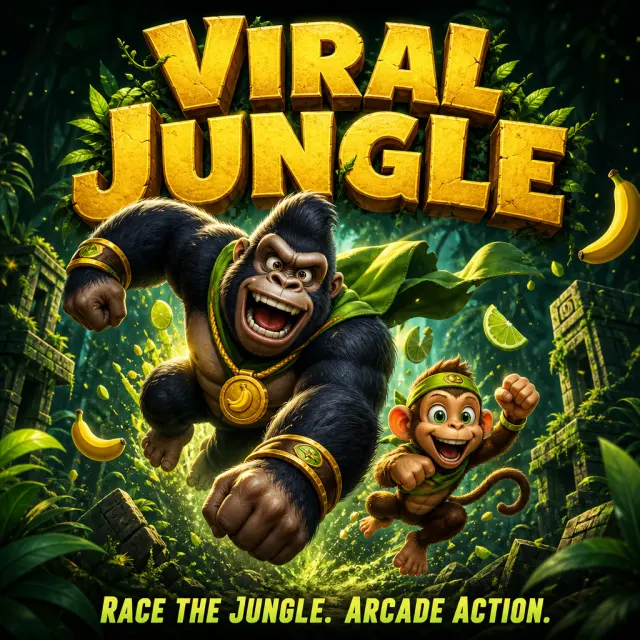 Viral Jungle: gorilla e scimmia in corsa nella giungla